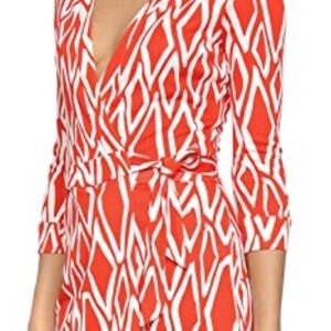 Diane Von Furstenberg Red and White Jumpsuit